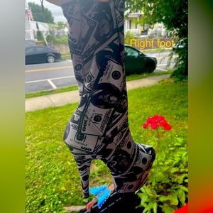 PLEASER DOLLAR BILL/MONEY PRINT ~ STRIPPER DANCE ~ BOOTS HEELS~ SIZE 10 - Trades